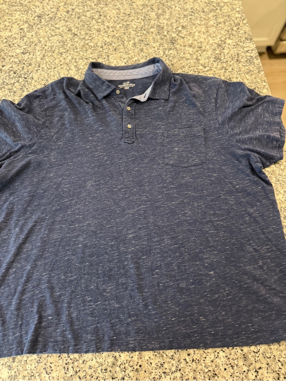 Vineyard Vines Men's Navy Heather Polo Shirt